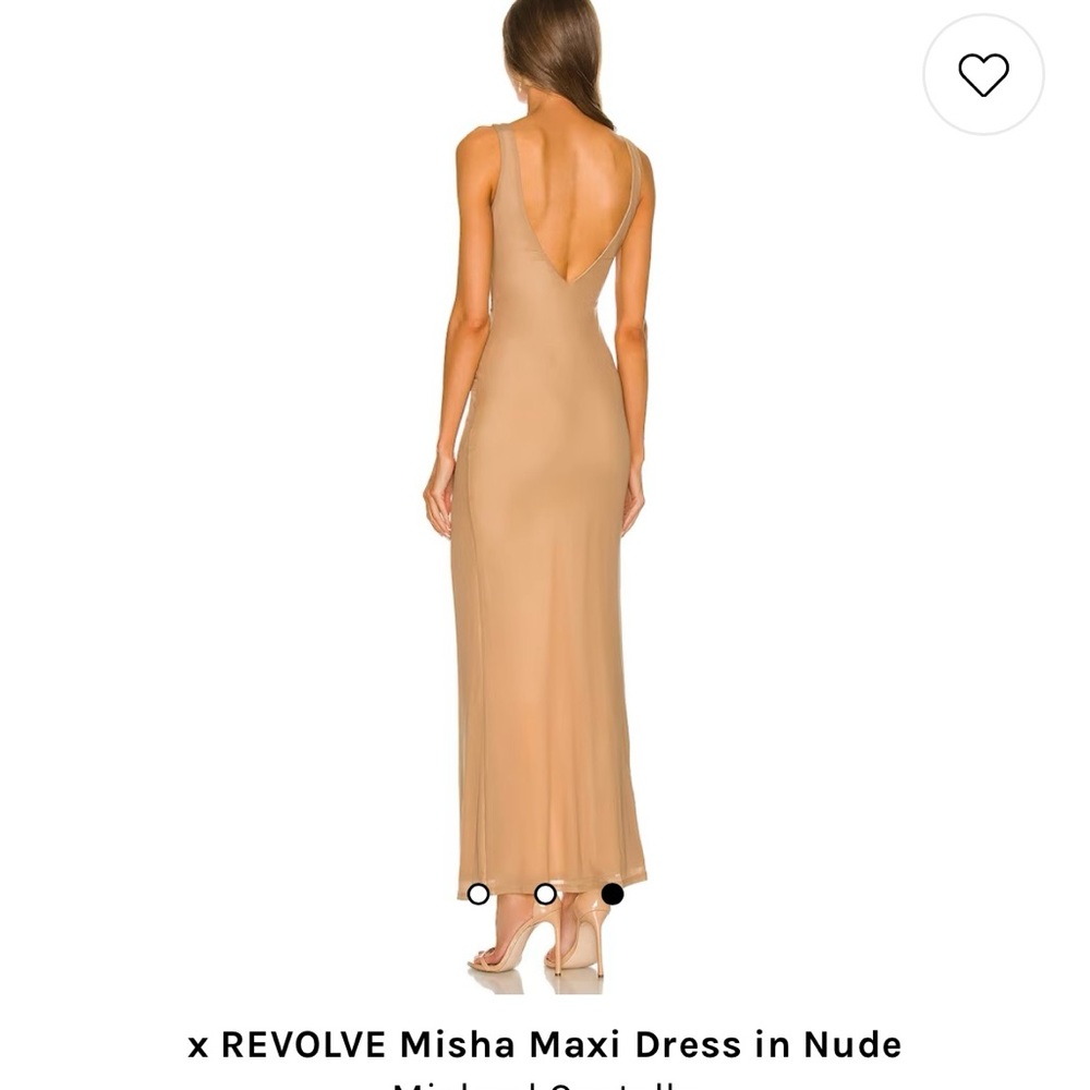 NWT Michael Costello x Revolve Misha Maxi Dress in Nude - Picture 2 of 8